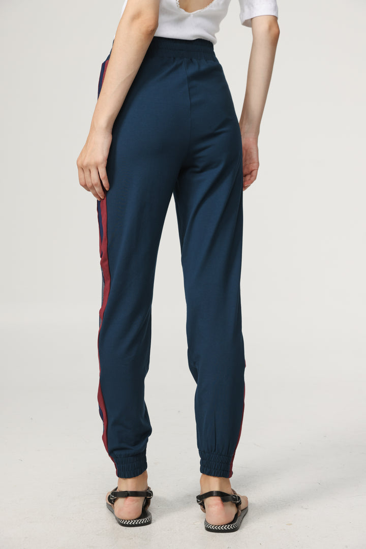 Best Navy/Wine Mesh Joggers
