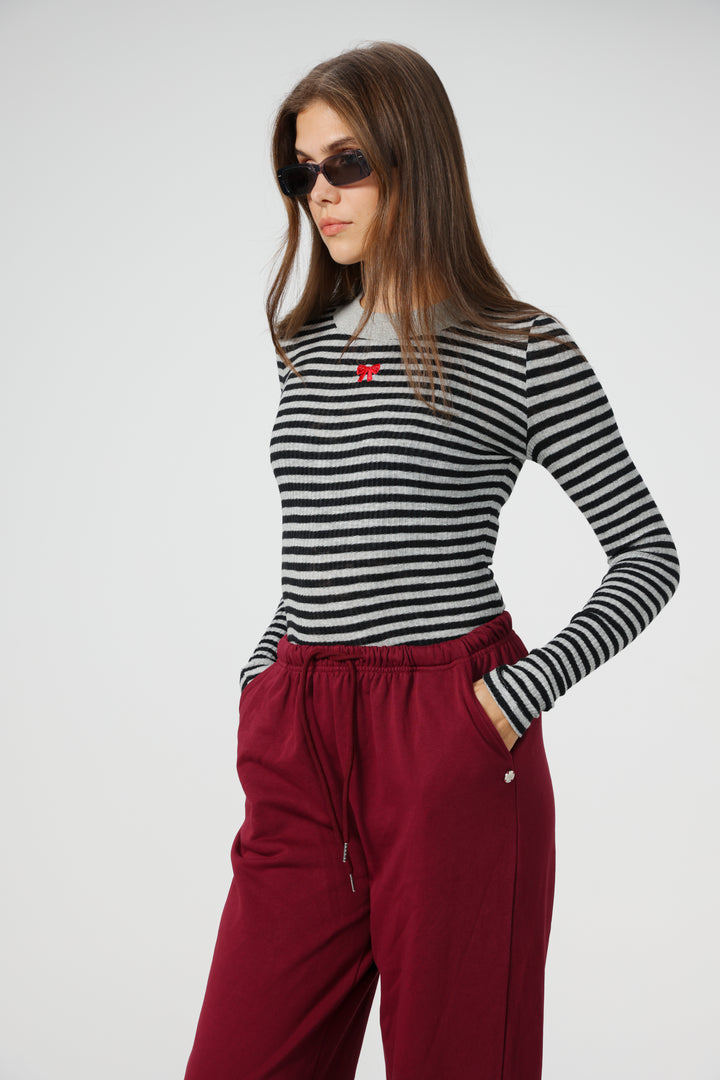 Candy Grey Striped Shirt