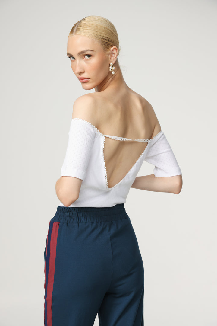 Mateo White Off Shoulder Bodysuit
