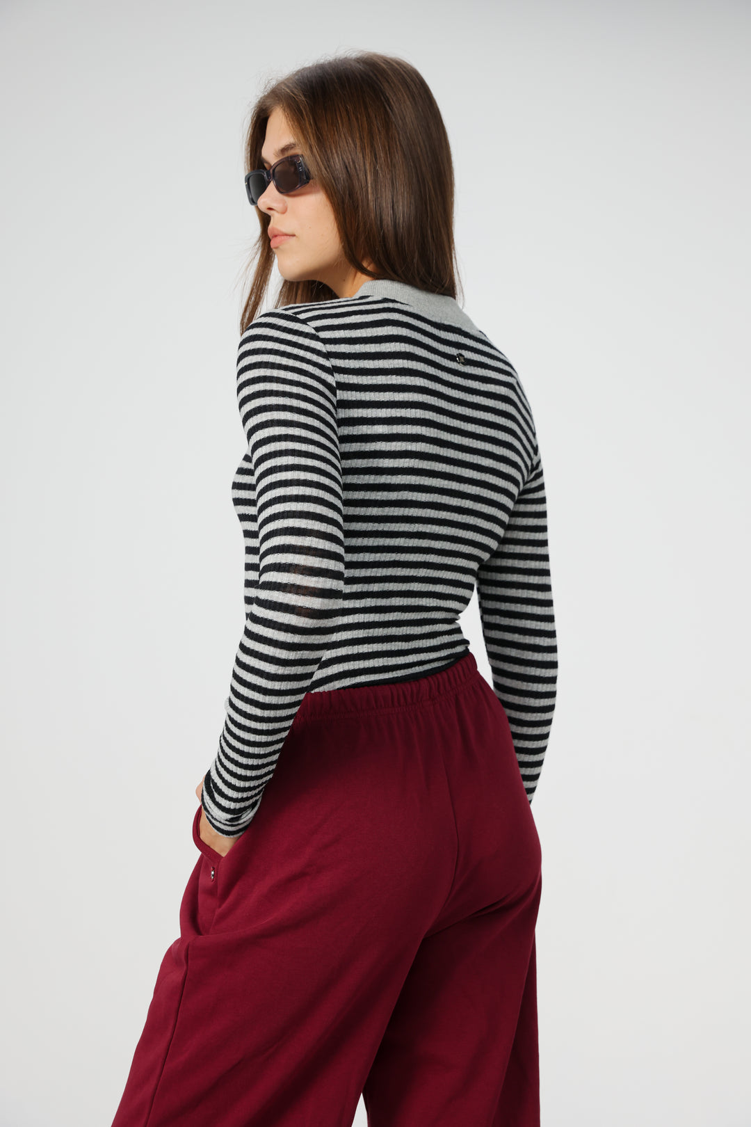 Candy Grey Striped Shirt