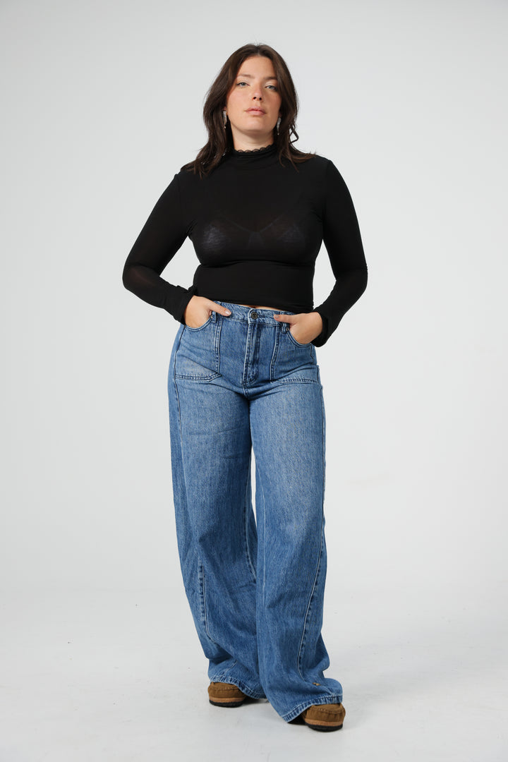 Clean12 Black High Neck Shirt
