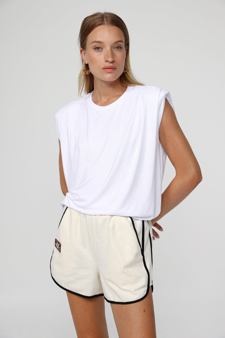 DNA White Padded Tank