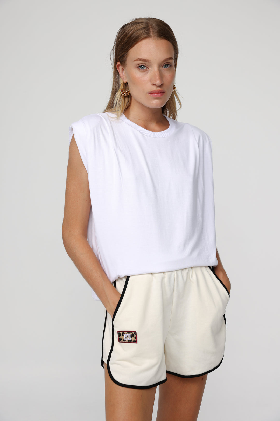 DNA White Padded Tank