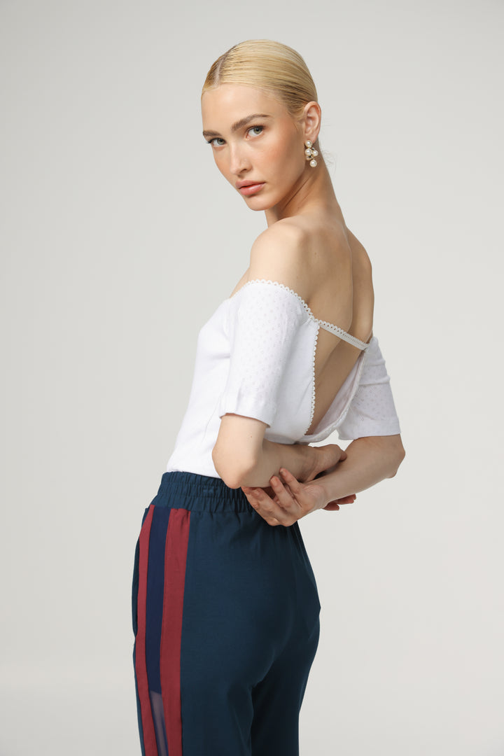 Mateo White Off Shoulder Bodysuit