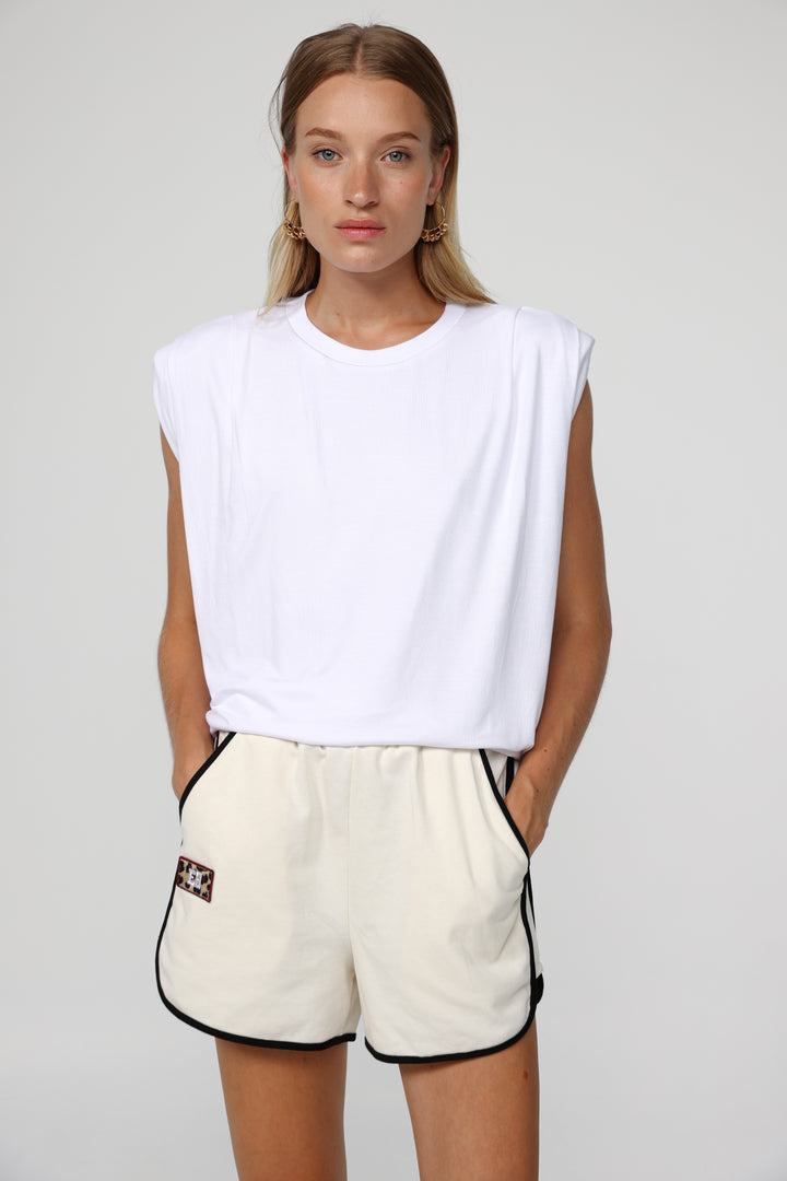 DNA White Padded Tank