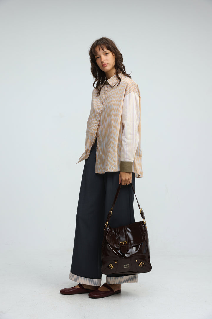 Buckle Pocket Brown Bag