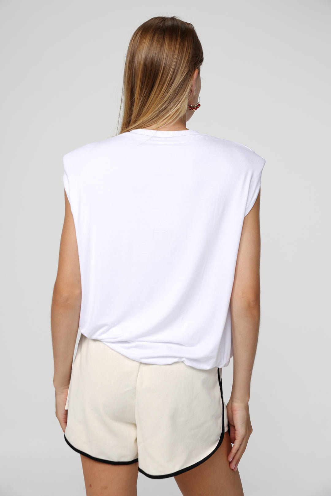 DNA White Padded Tank