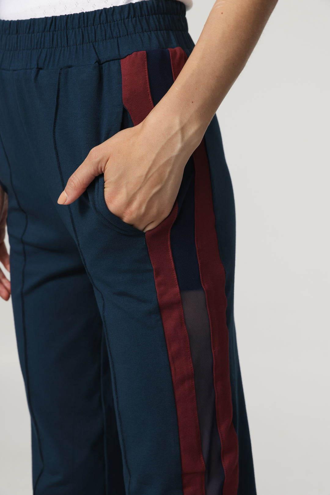 Best Navy/Wine Mesh Joggers