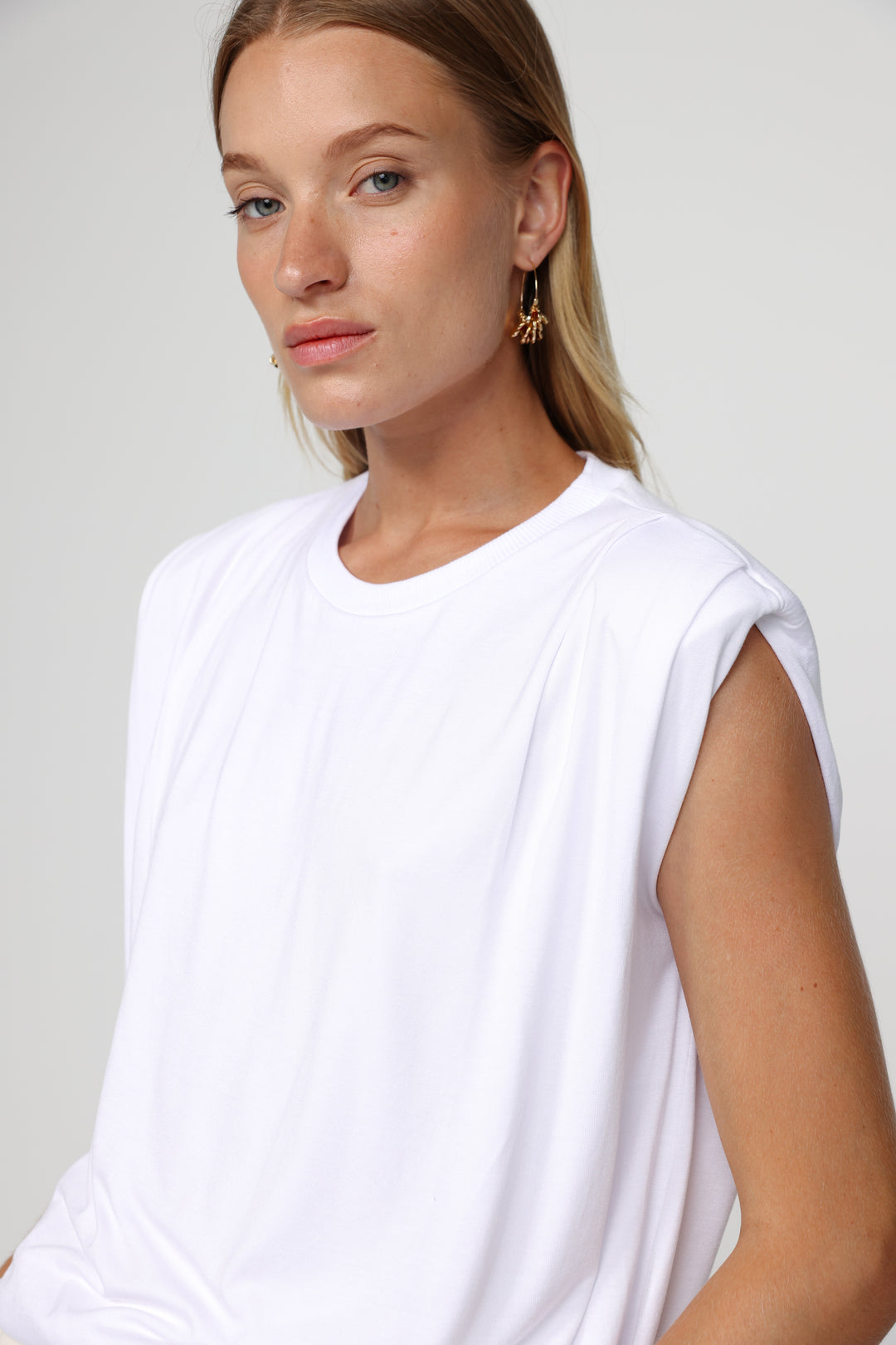 DNA White Padded Tank