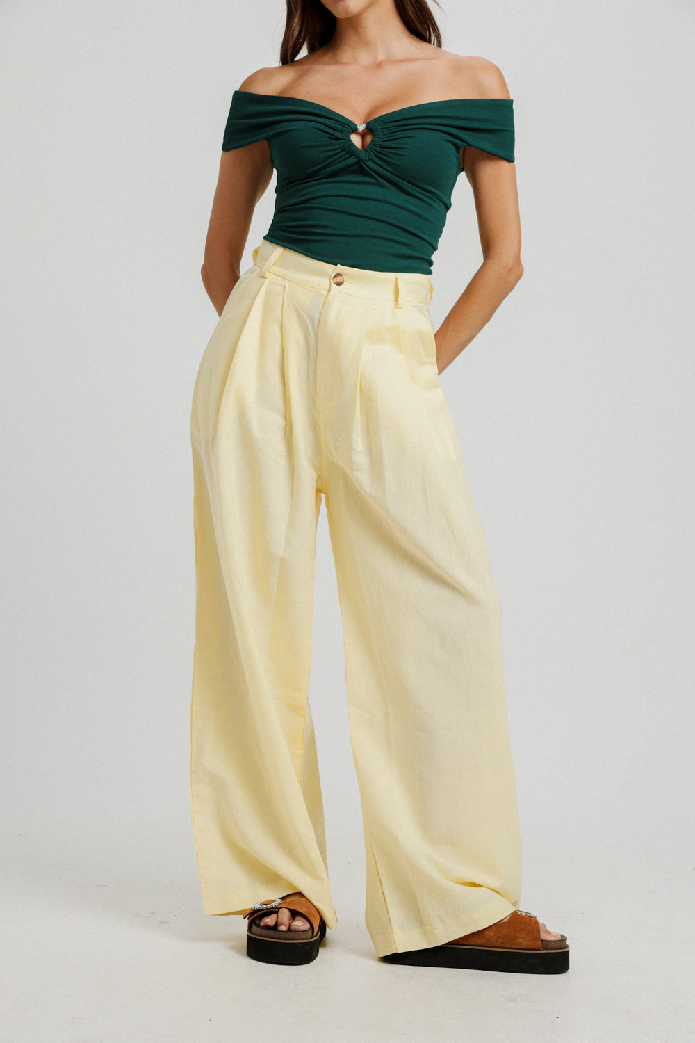 Linen Yellow Bottoms