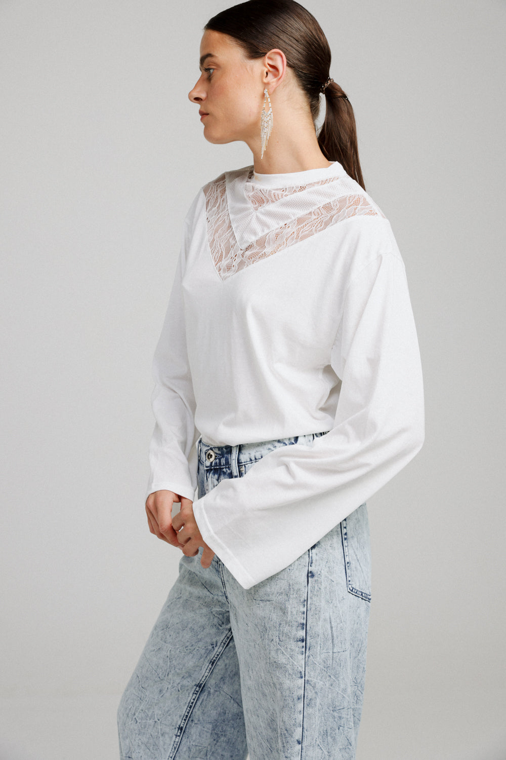 Lace White Shirt