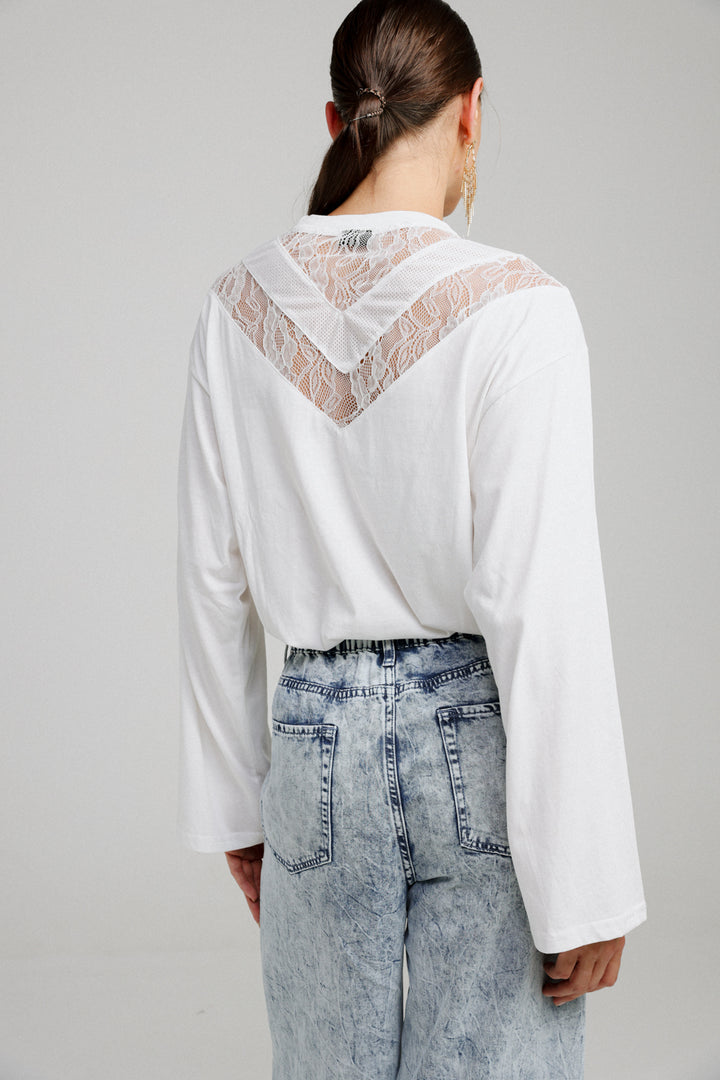 Lace White Shirt