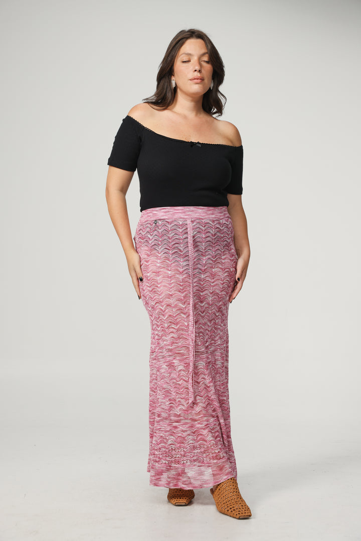 Pink Knitted Skirt