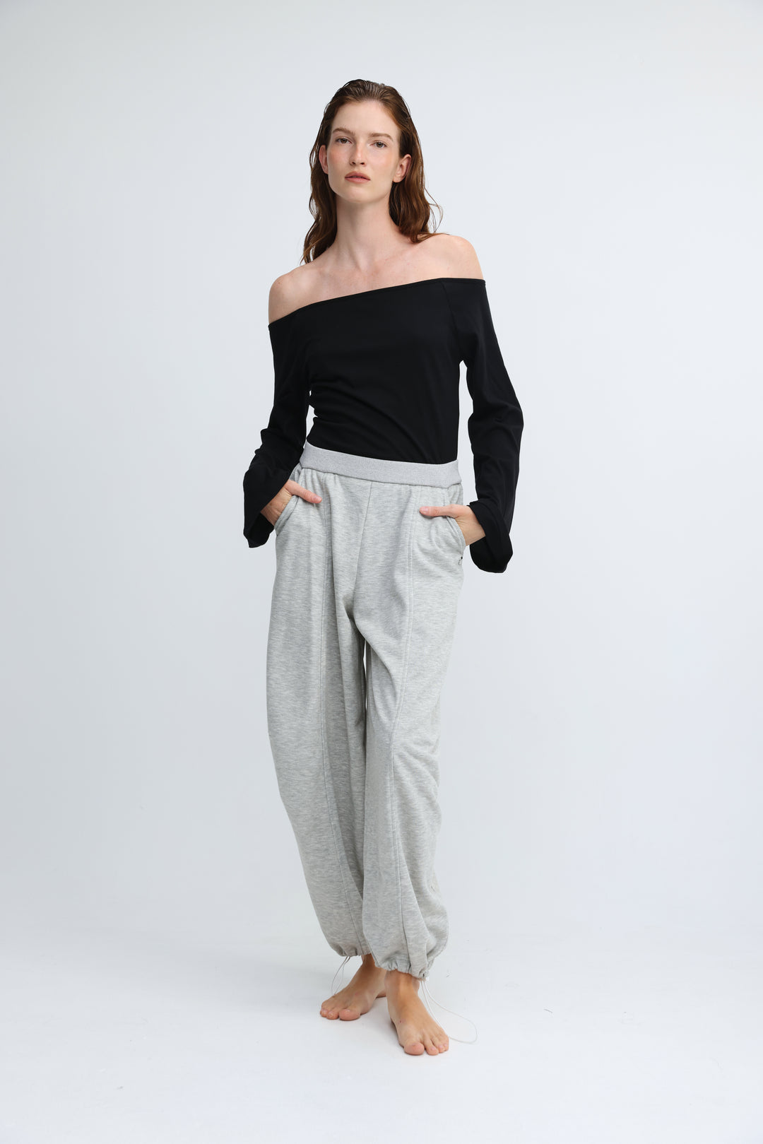 Clean63 Black Off Shoulder Shirt