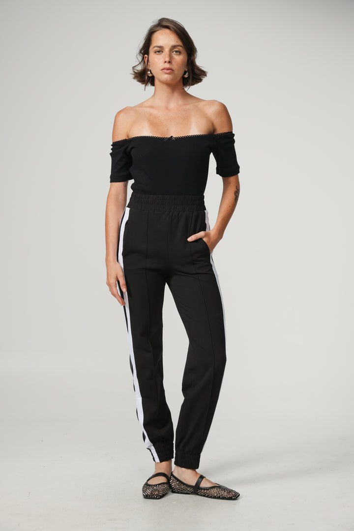Best Black/White Mesh Joggers