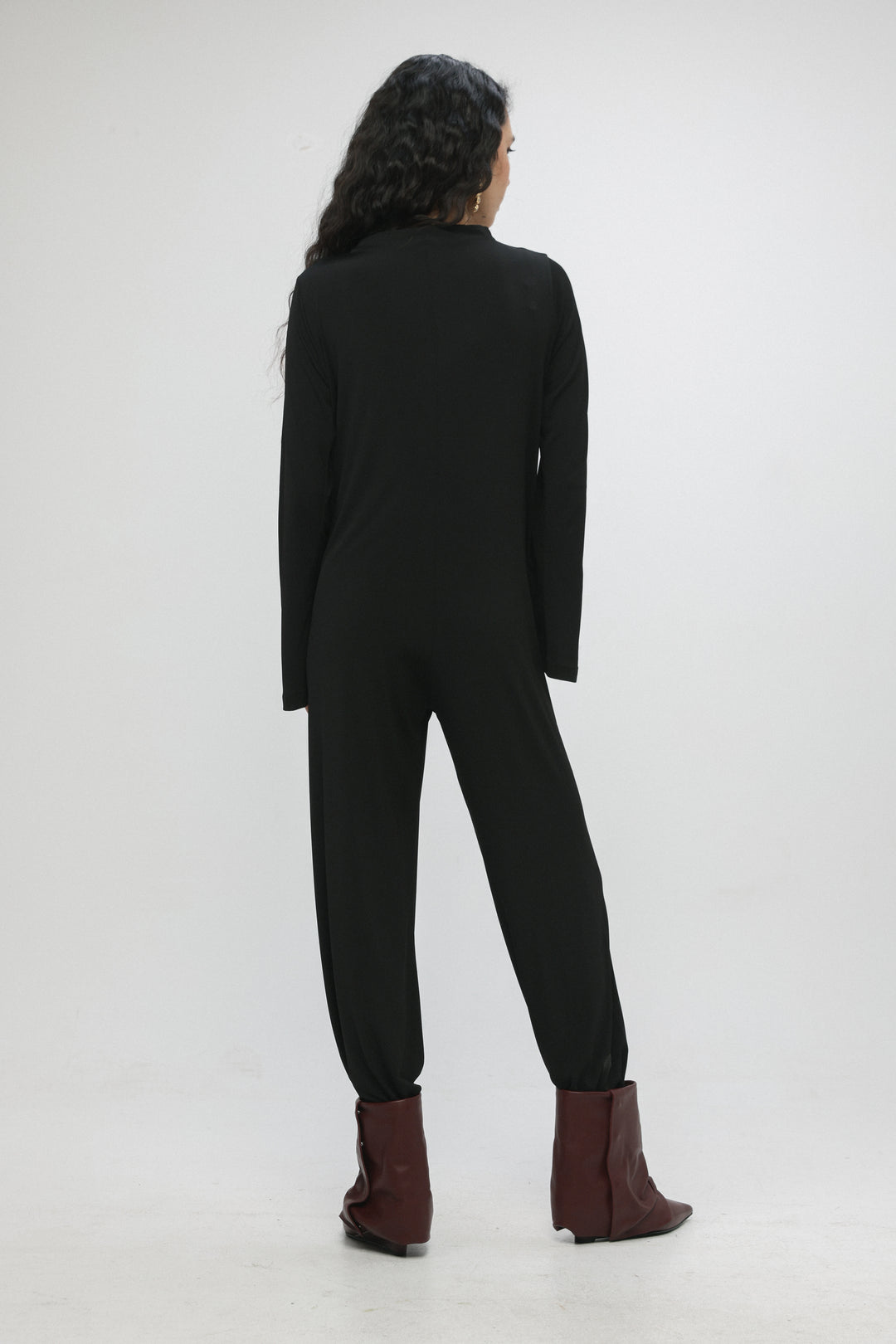 Snaps Black Wide Jumpsuit