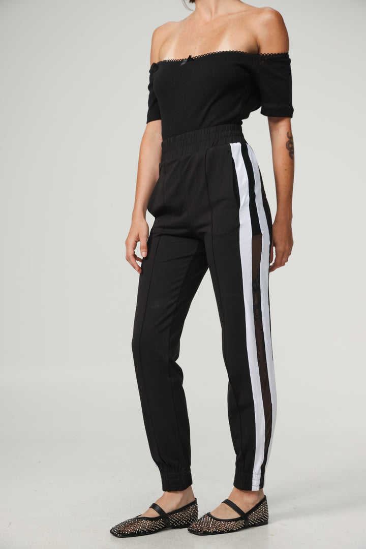 Best Black/White Mesh Joggers