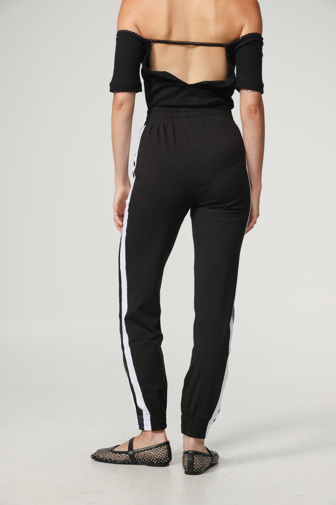Best Black/White Mesh Joggers