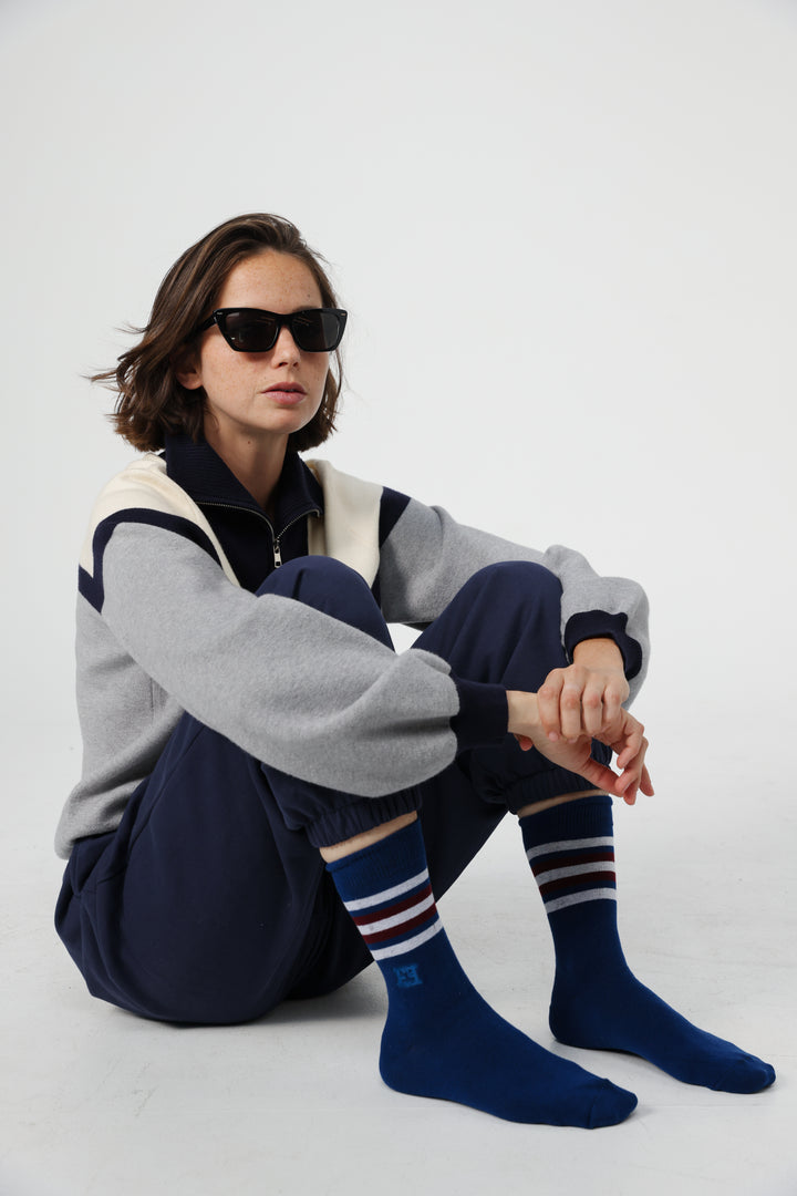 EE Navy Socks
