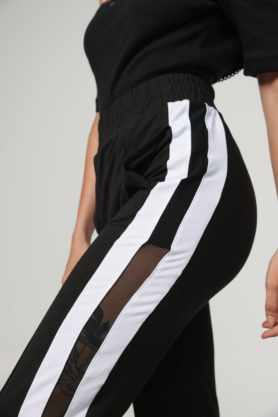 Best Black/White Mesh Joggers
