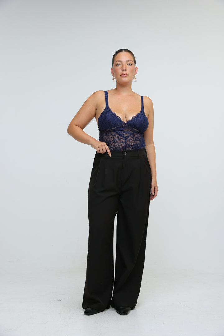 Skin Black Lace Bodysuit