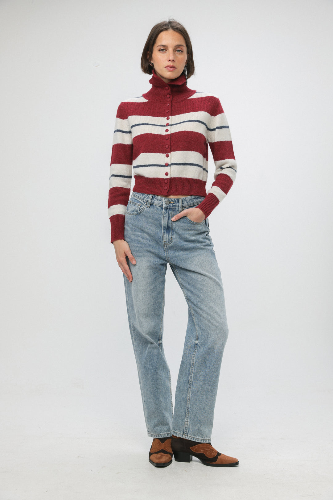 Secret Wine Striped Sweater