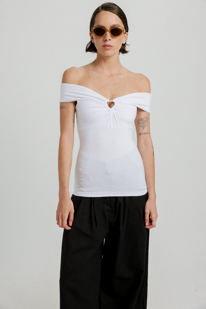 Noble White Off Shoulder Top