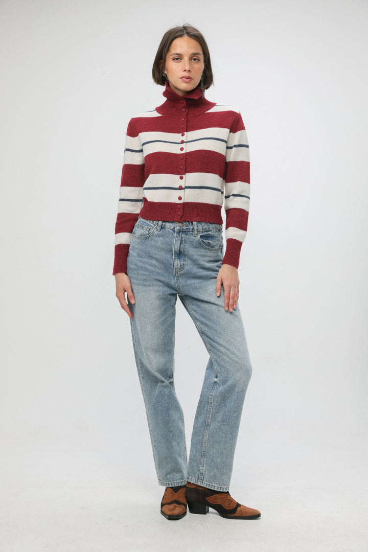 Secret Wine Striped Sweater