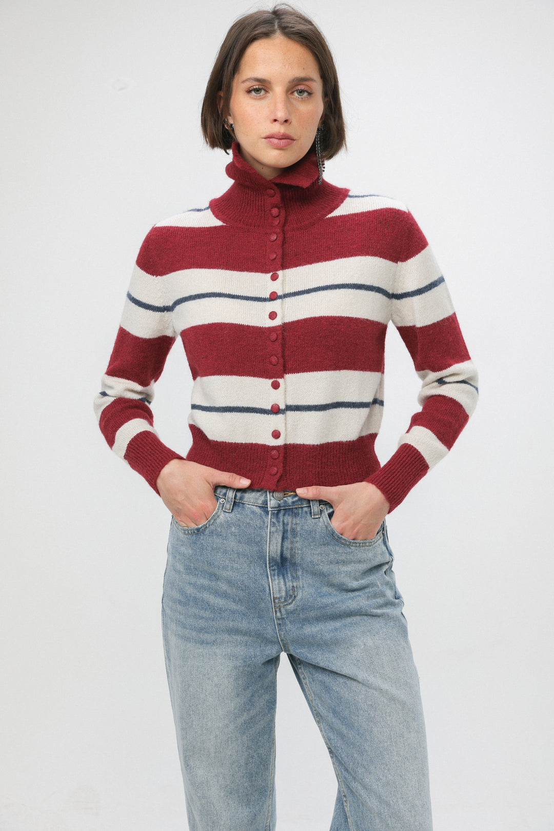 Secret Wine Striped Sweater
