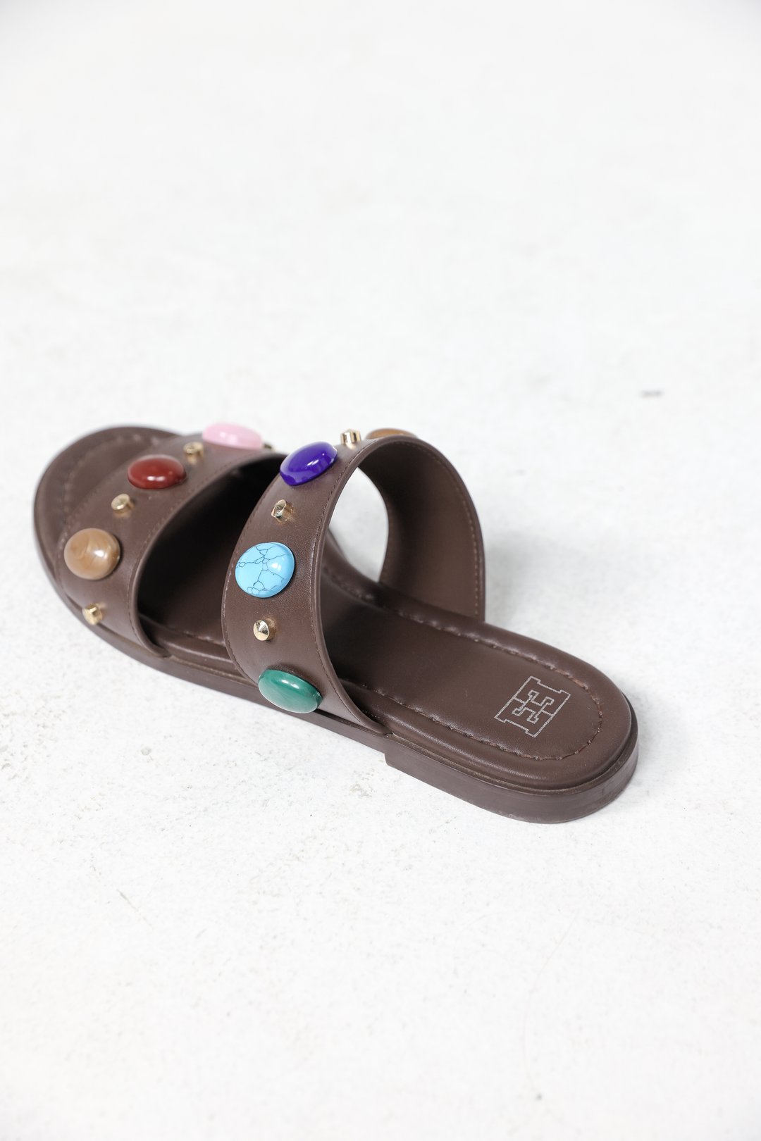 EE Jeweled Brown Slides