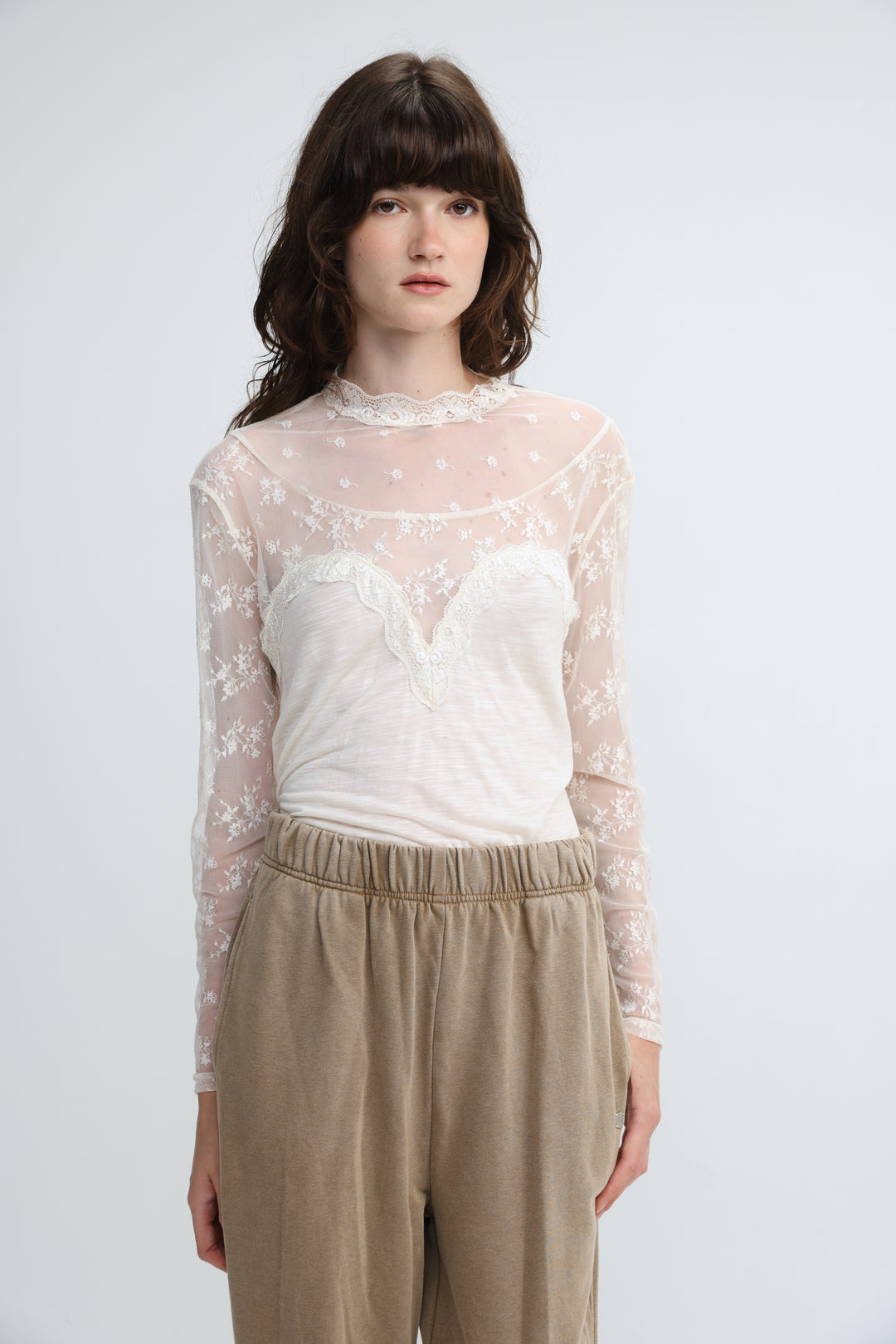 Victory Cream Lace Shirt