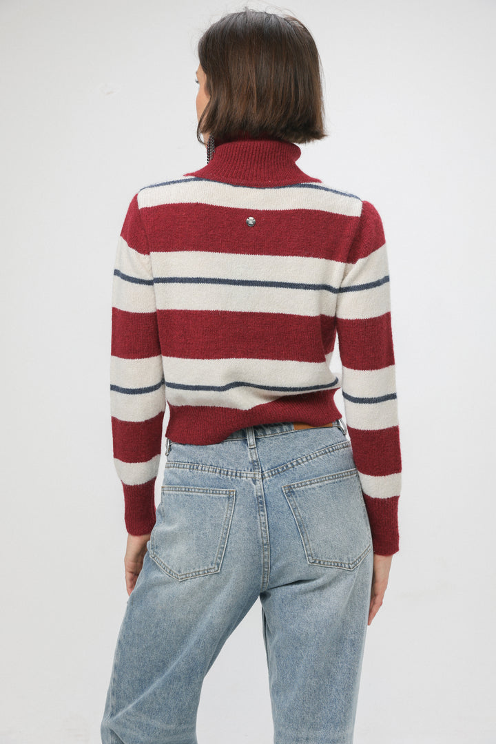 Secret Wine Striped Sweater