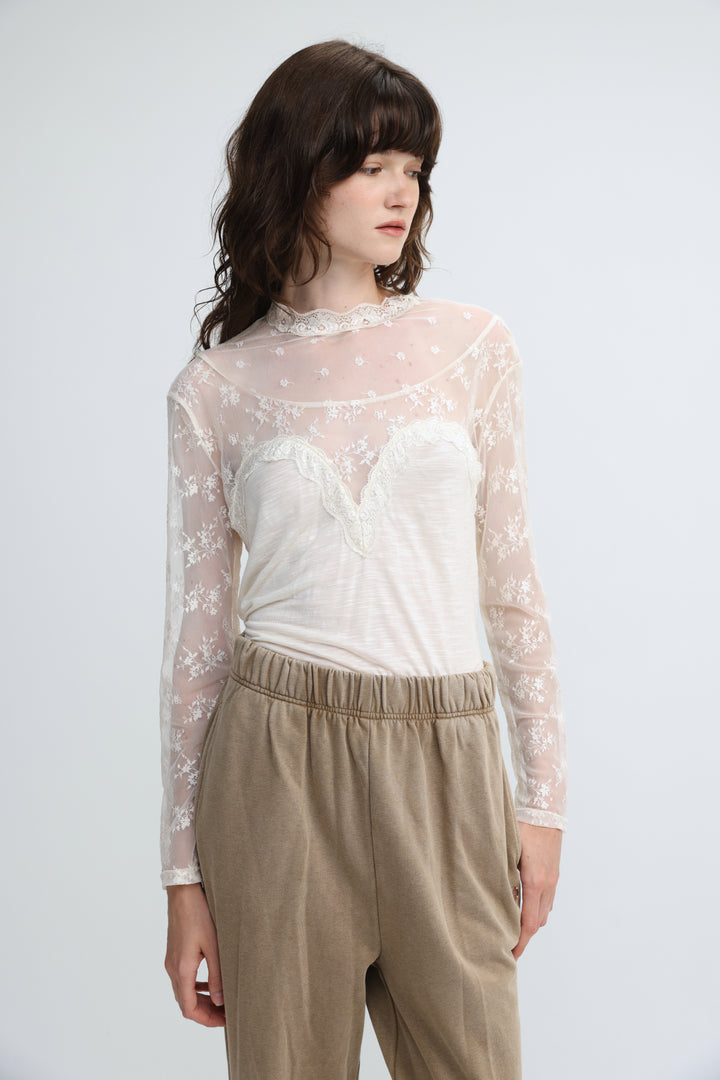 Victory Cream Lace Shirt