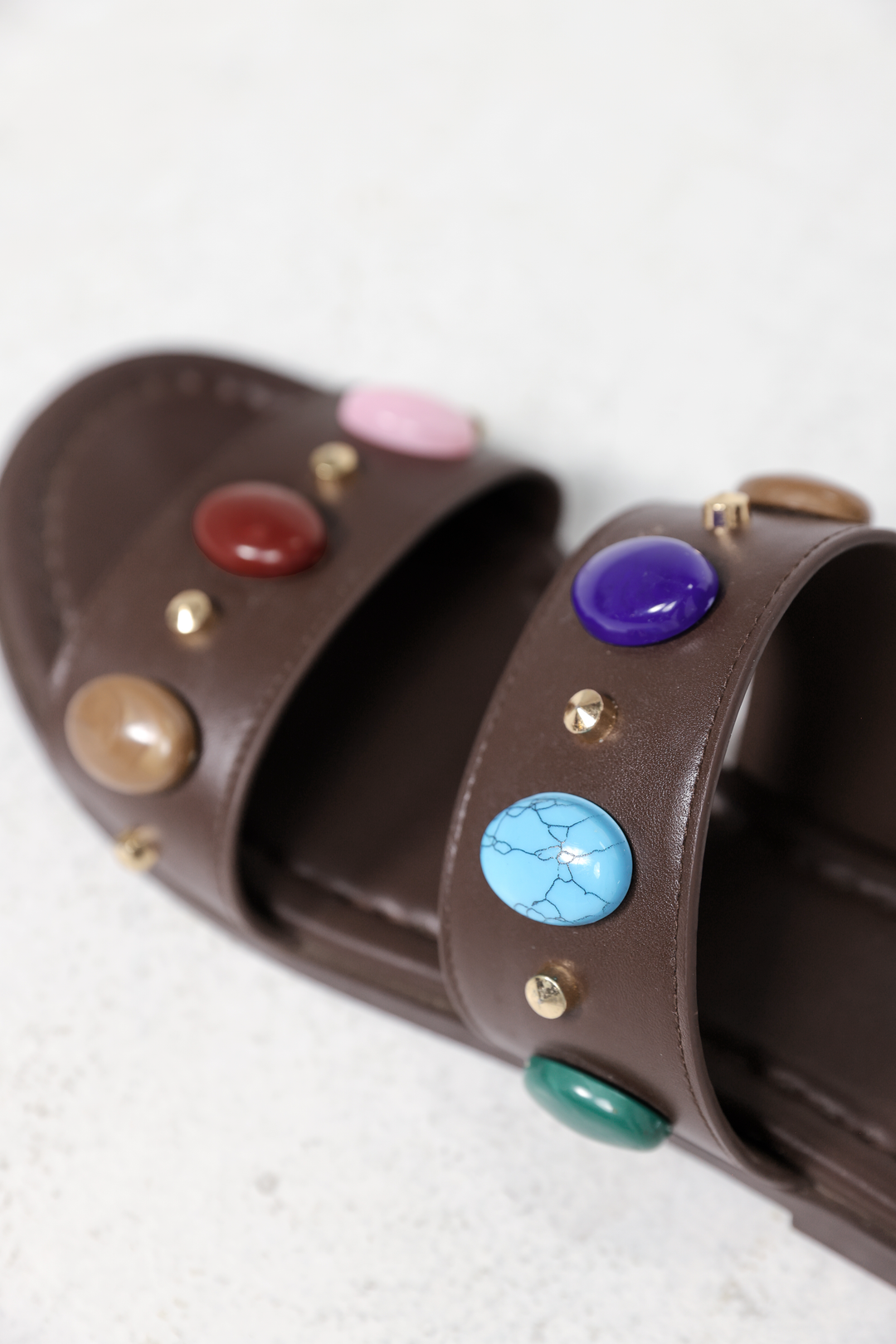 EE Jeweled Brown Slides