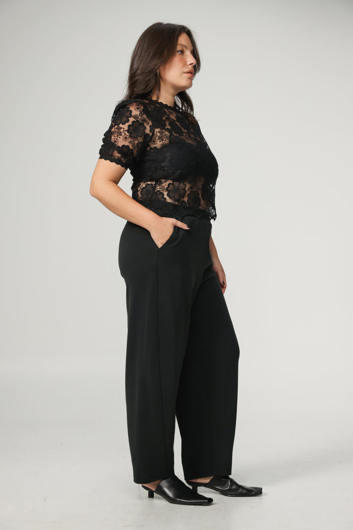Relaxed Black Bottoms