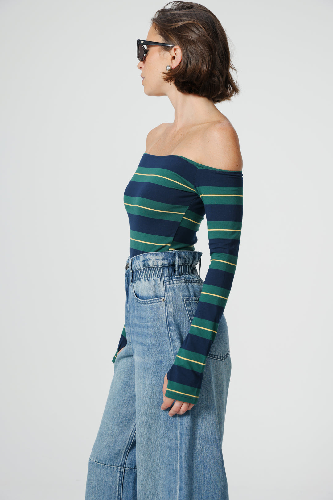 Park Green Stripes Bodysuit