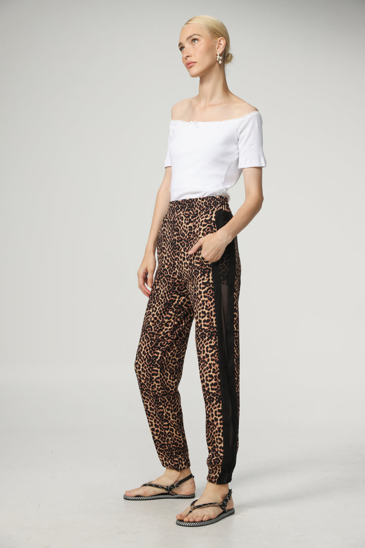 Best Leopard/Black Mesh Joggers