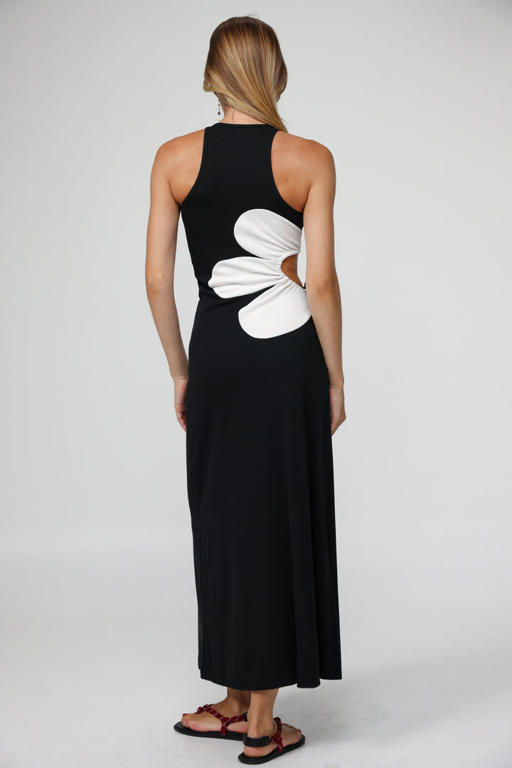 Winding Black Dress