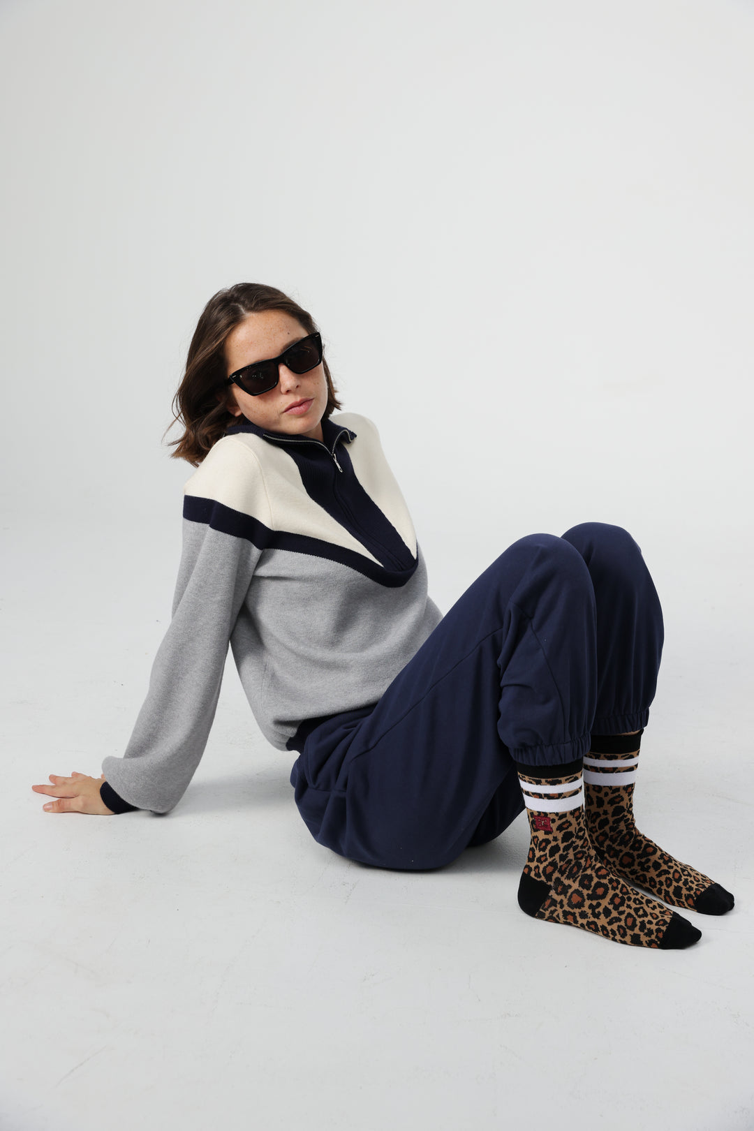 EE Leopard/White Socks