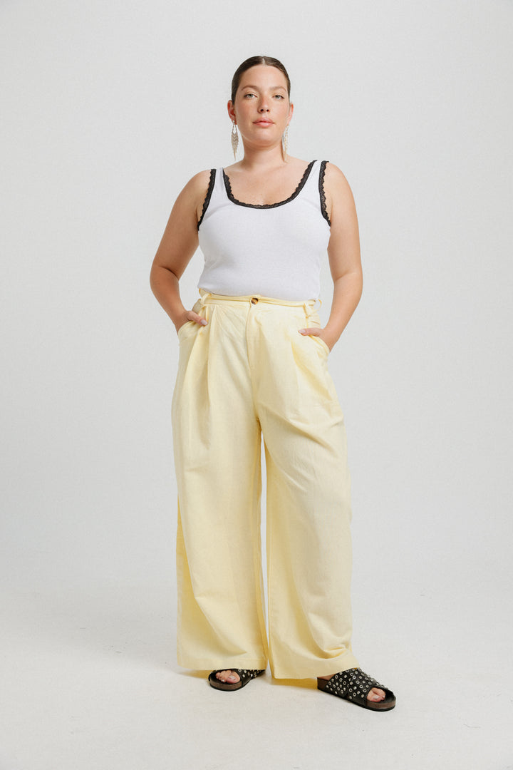 Linen Yellow Bottoms