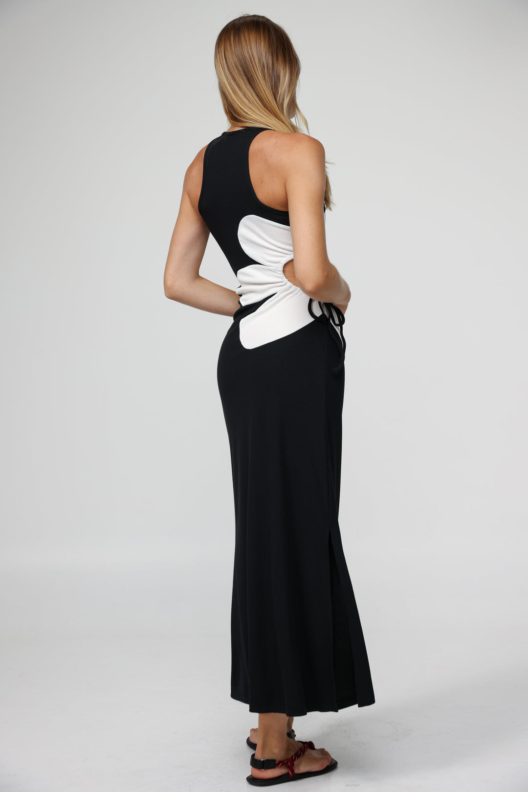 Winding Black Dress