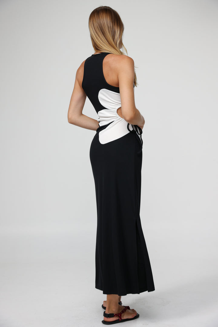 Winding Black Dress