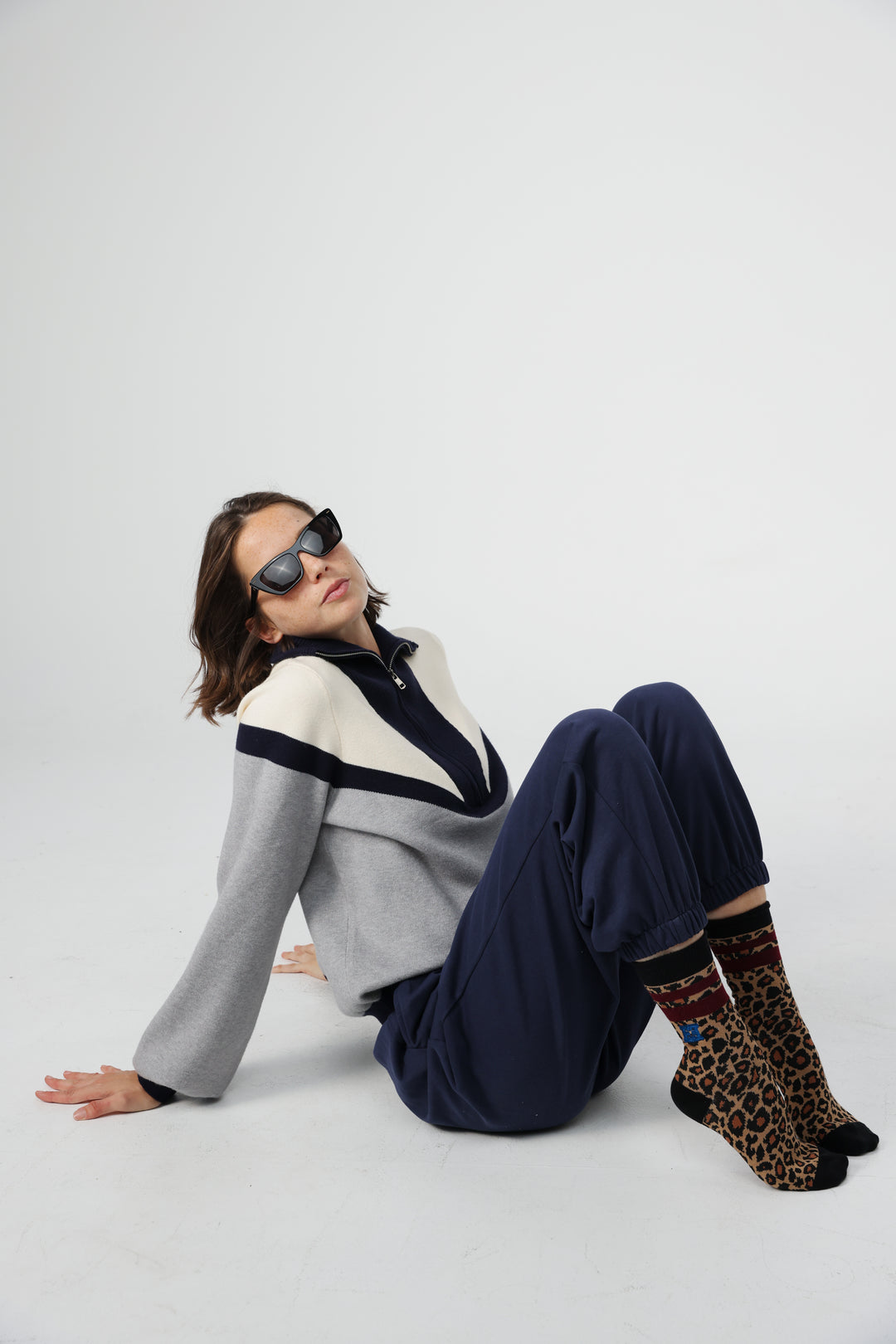 EE Leopard/Wine Socks