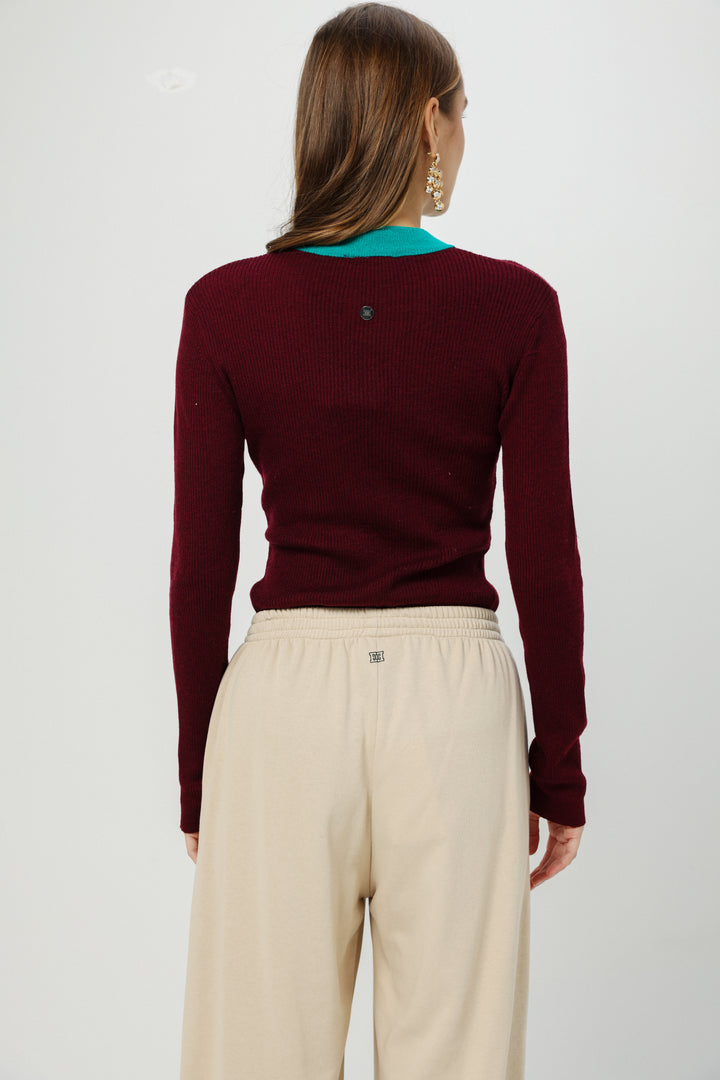 Basic Wine Sweater