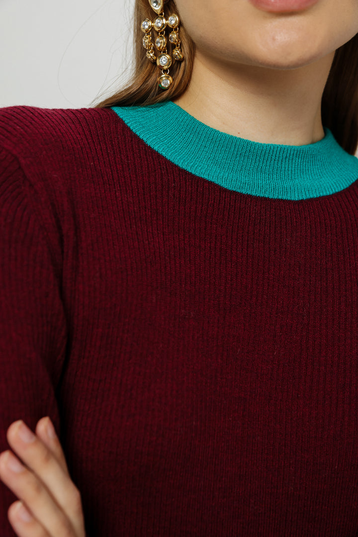 Basic Wine Sweater