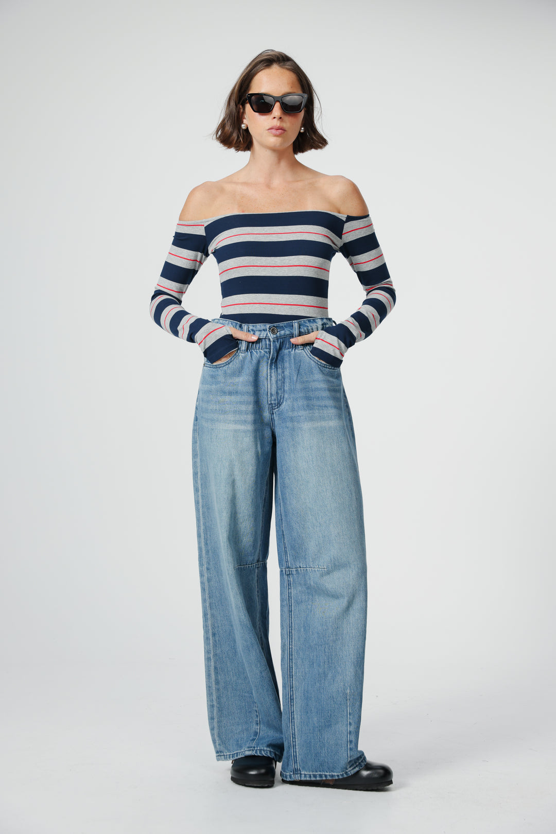 Park Grey Stripes Bodysuit