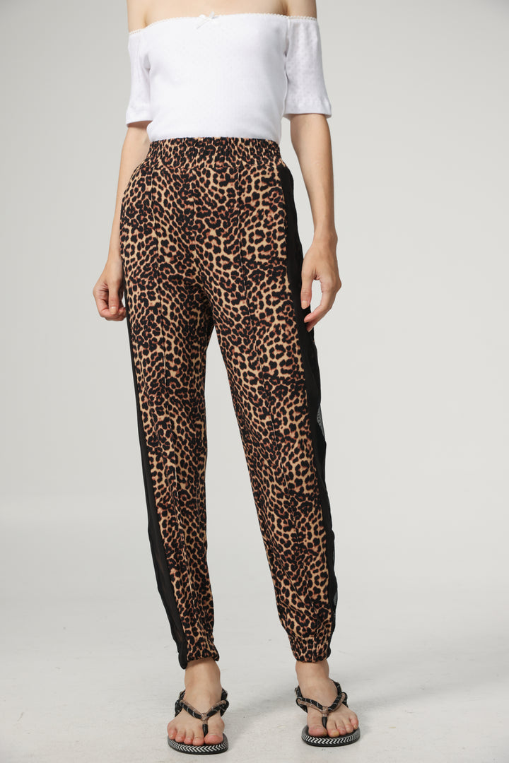 Best Leopard/Black Mesh Joggers