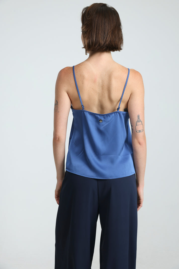 Lace Blue Tank
