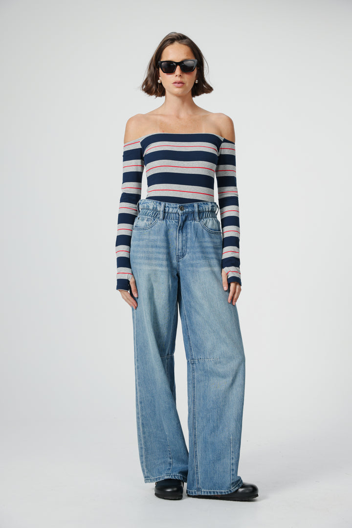 Park Grey Stripes Bodysuit