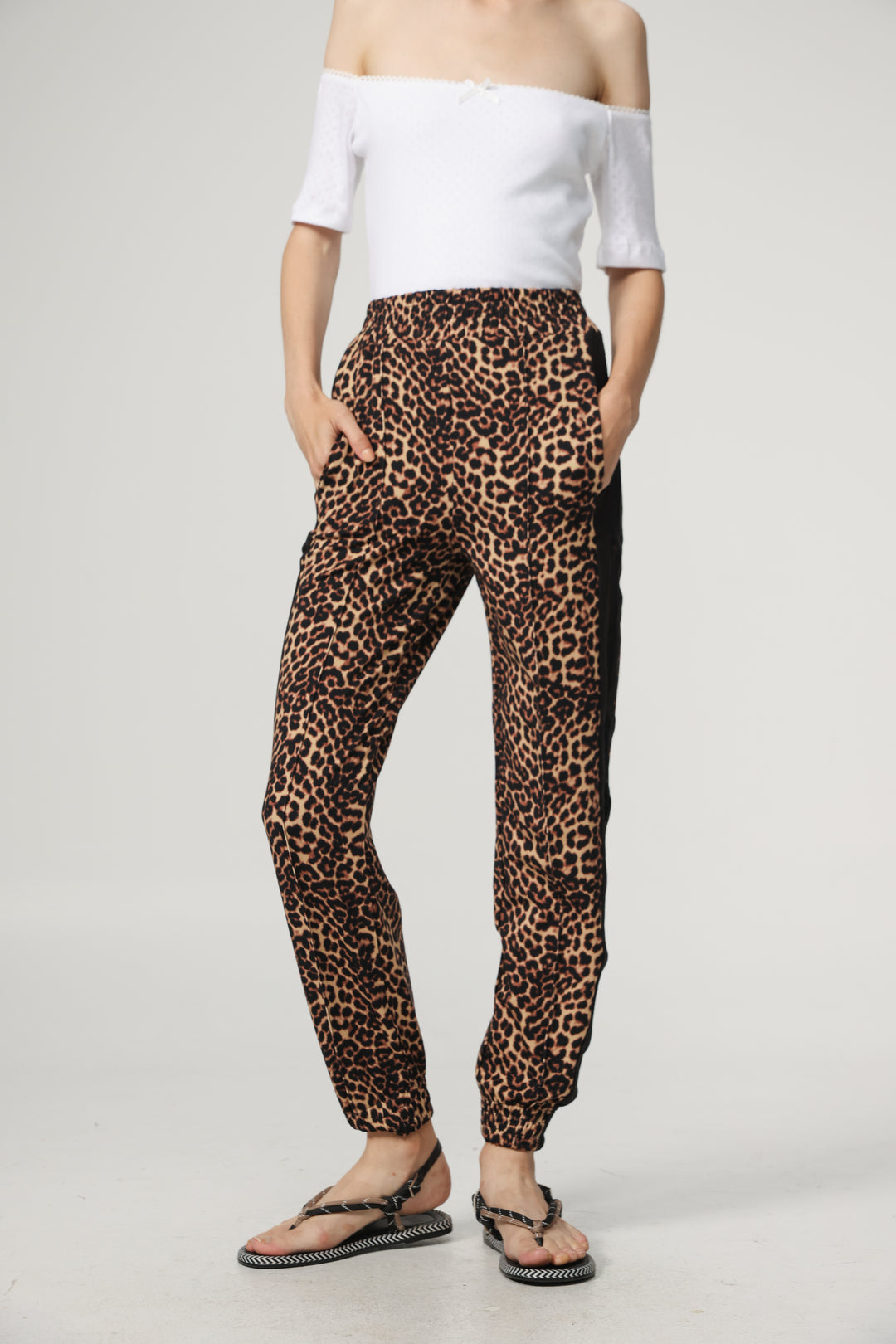 Best Leopard/Black Mesh Joggers